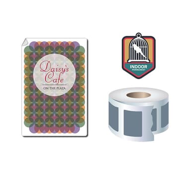 Roll Stickers/Decal Indoor Permanent 6X4 Rectangle