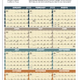 2025 Time Management Span A Year - Non Laminated