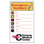 3 1/2" x 6" Emergency Numbers Mega-Mags&#8482; Magnet