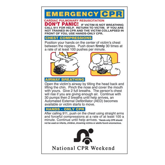 3 1/2" x 6" Emergency CPR Mega-Mags™ Magnet