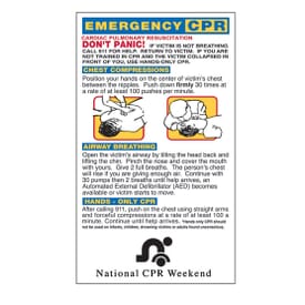 3 1/2" X 6" Emergency CPR Mega-Mags™ Magnet