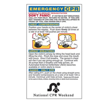 3 1/2&quot; X 6&quot; Emergency CPR Mega-Mags™ Magnet