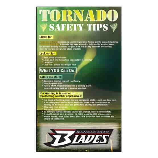 3 1/2" x 6" Tornado Safety Tips Mega-Mags™ Magnet
