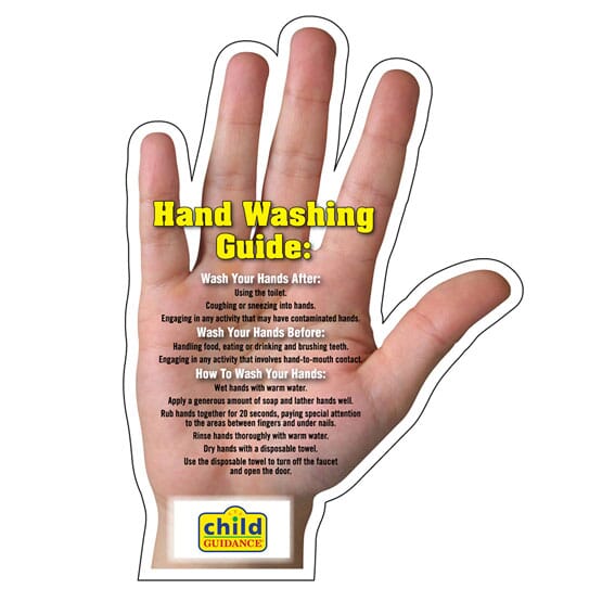 4 1/2" x 6" Mega-Mag™ Shapes "Hand Washing Tips" Magnet