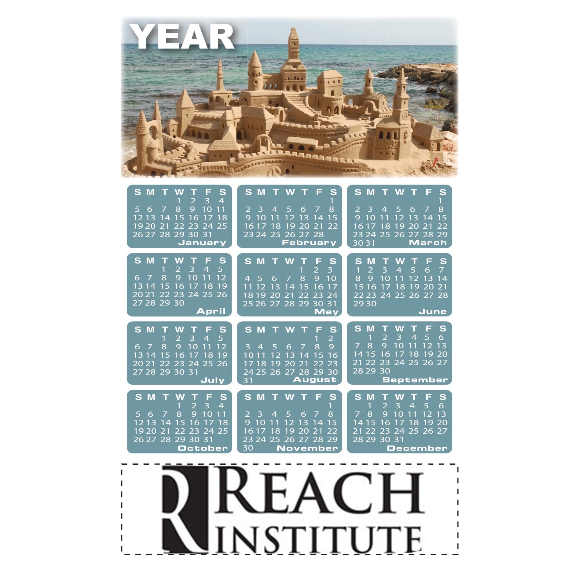 2025 Sand Castle Calendar Promotional Giveaway Crestline