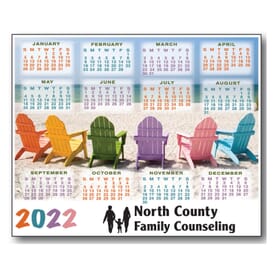 2021 Beach Chair Magnet Calendar