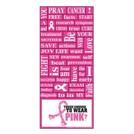 3 1/2" X 8" Breast Cancer Awareness Words Plus™ Business Card