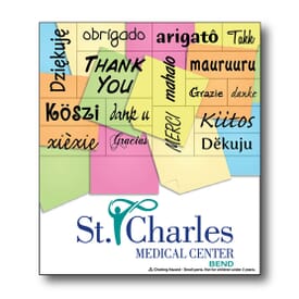 3 1/2" X 4" Thank You Words Plus™ Business Card