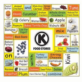 5 1/4" X 5 1/2" Healthy Snacks Words Plus™ Rectangle