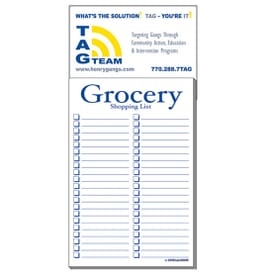 3 1/2" X 7 1/2" Business Card Add-On™ Magnet + Large Pad - Grocery List