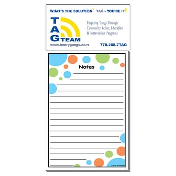 3 1/2&quot; X 7 1/2&quot; Business Card Add-On™ Magnet + Large Pad- Bubbles
