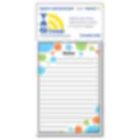 3 1/2" X 7 1/2" Business Card Add-On™ Magnet + Large Pad- Bubbles