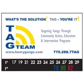 2 1/2" X 3 1/2" Business Card Add-On™ Magnet + Thermometer