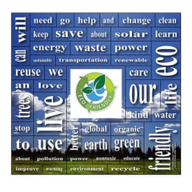 5 1/4" X 5 1/2" Eco-Friendly Words Plus™ Magnet