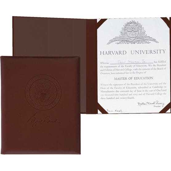 Cowhide Certificate Holder