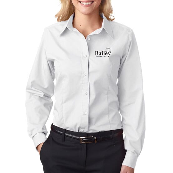 Ultraclub® Ladies' Easy-Care Broadcloth