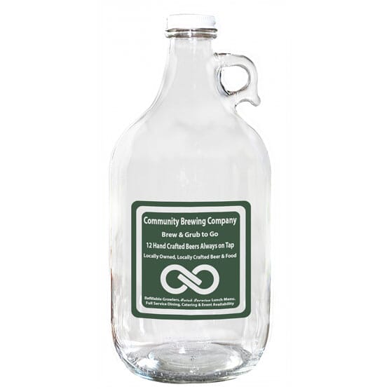 Clear Glass Growler