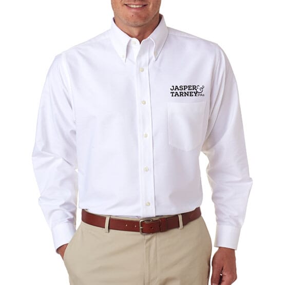 Ultraclub® Men's Classic Wrinkle-Free Long-Sleeve Oxford