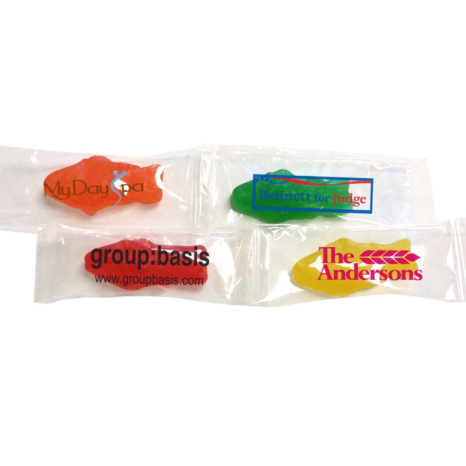 Bulk Gummy Fish with Custom Imprinted Wrapper
