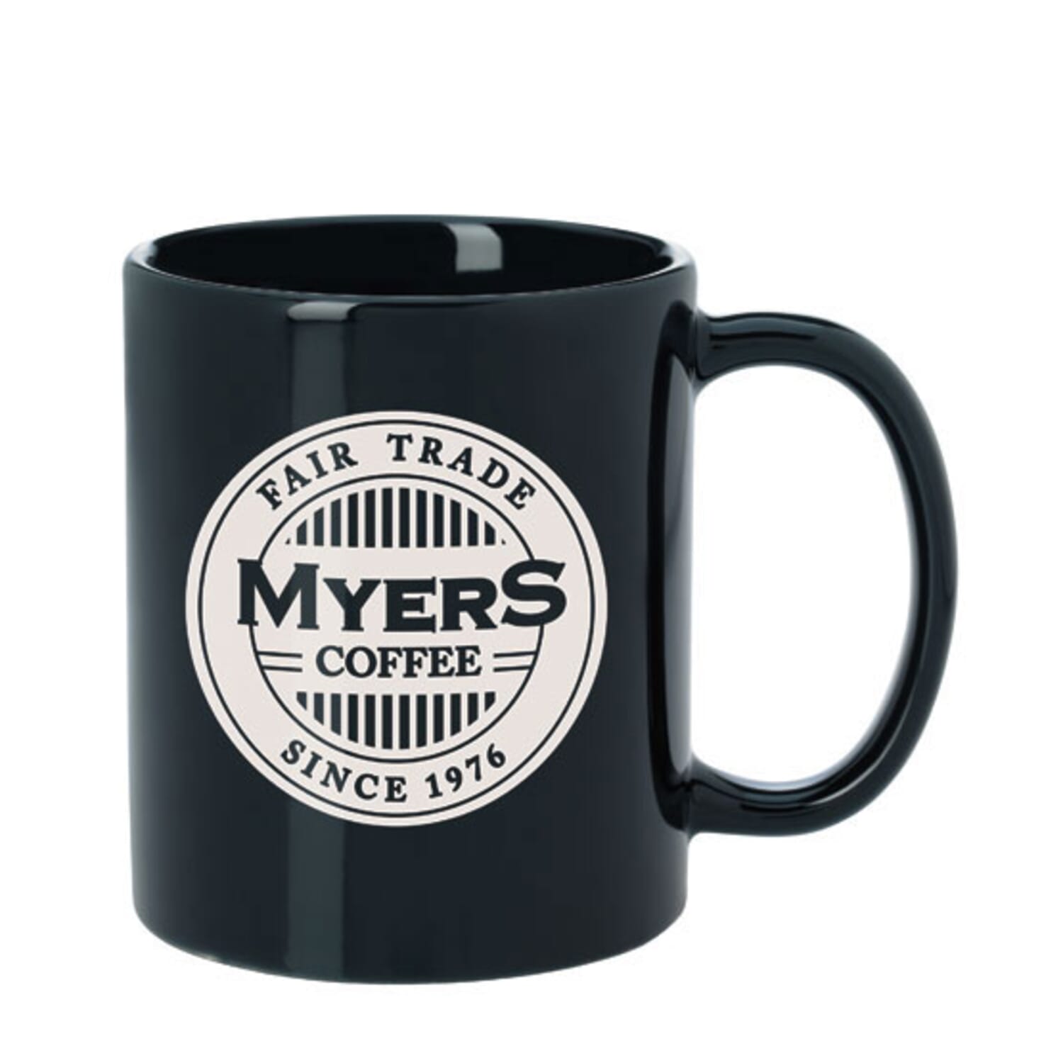 Black coffee mug