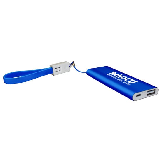 Flat Power Bank with Cable