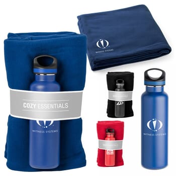Cozy Outdoors Blanket &amp; Bottle Set