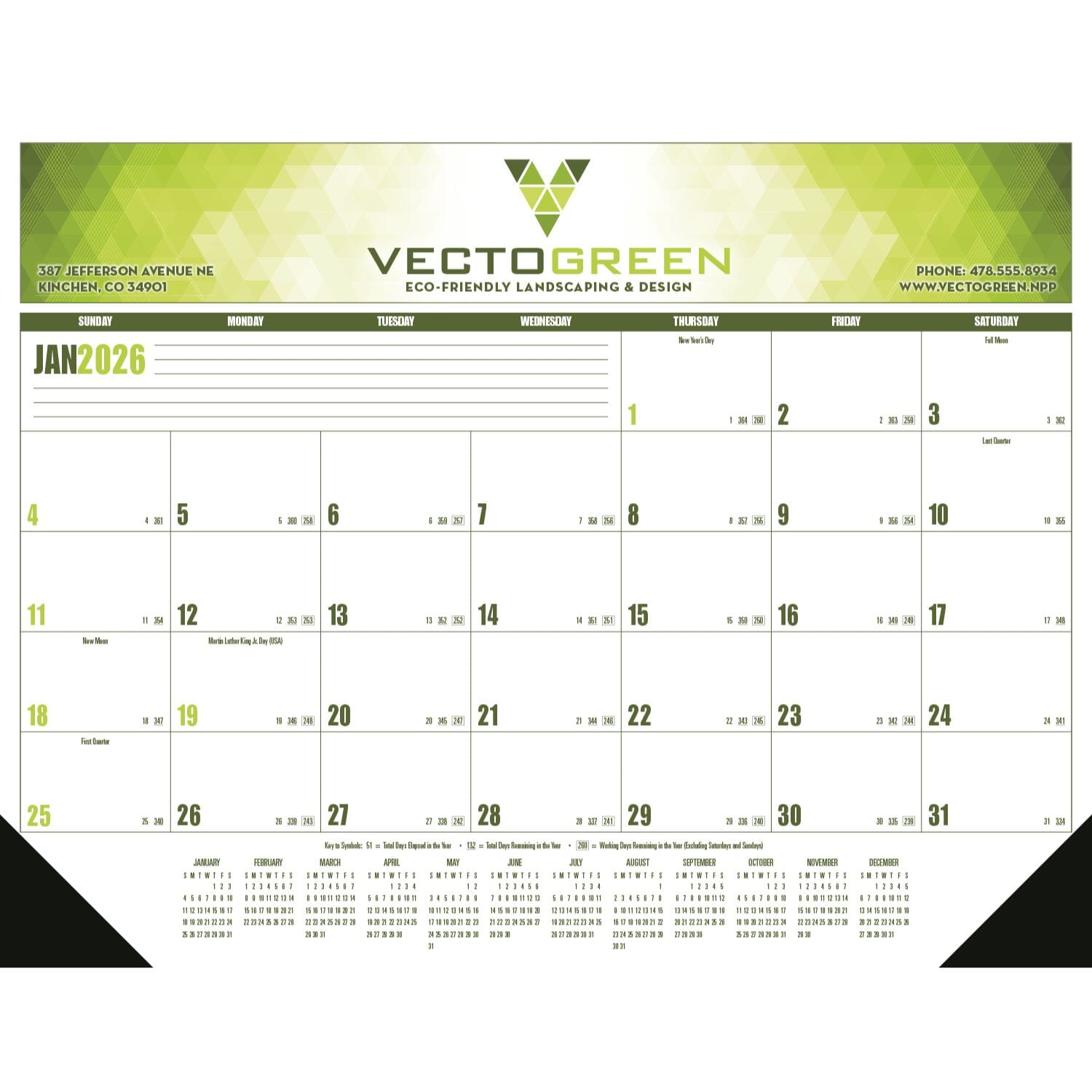2024 Multi-Color Desk Pad