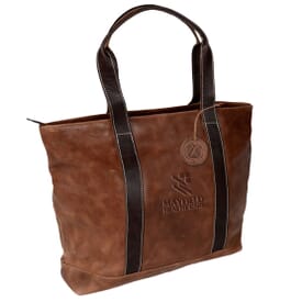 Stiched Accents Leather Tote