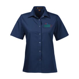 Harriton® Ladies' Advantage Snap Closure Short-Sleeve Shirt
