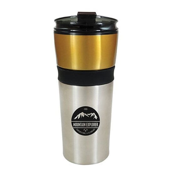 16 oz Silver Bottom Tumbler