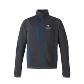 North End® Sport Red Men's Pulse Textured Bonded Fleece Jacket With Print