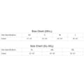 Half zip size chart