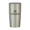 white textured tumbler with logo