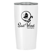 White stainless insulated tumbler