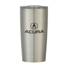 Silver metal double-wall insulated tumbler
