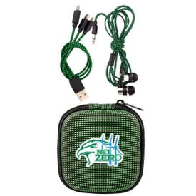 Textured Charging Cable Ear Bud Kit