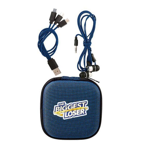 Textured Charging Cable Ear Bud Kit