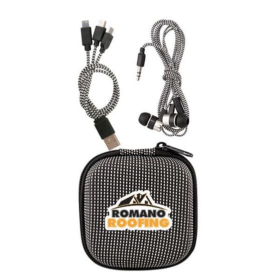 Textured Charging Cable Ear Bud Kit