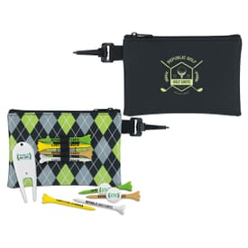3 1/4" Pattern Golf Pouch Tee Kit