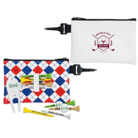 2 3/4" Pattern Golf Pouch Tee Kit