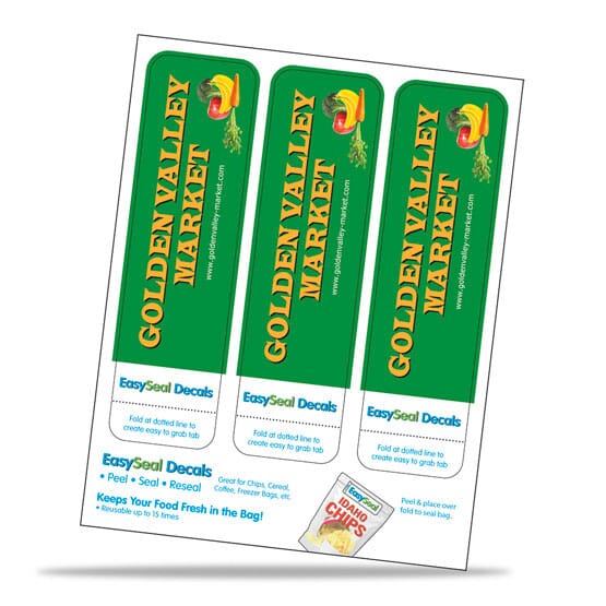 Bag Seal Decals 5 1/2" X 7"