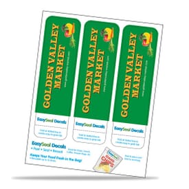 Bag Seal Decals 5 1/2" X 7"