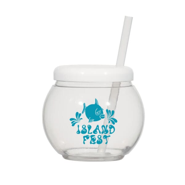 46 oz Fish Bowl Cup with Straw