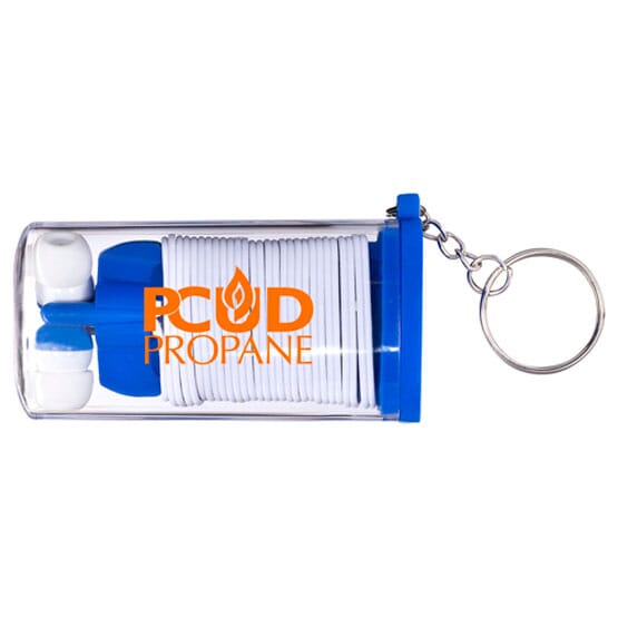 Earbuds Wrap Up Case And Key Ring