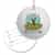Round Luggage Tag With Clear Strap - Golf Ball