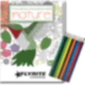 Adult Coloring Book Kit - Nature