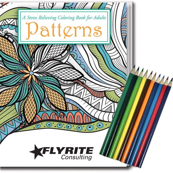 Adult Coloring Book Kit - Relaxing Patterns