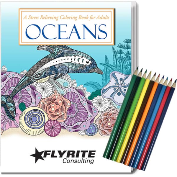 Adult Coloring Book Kit - Oceans