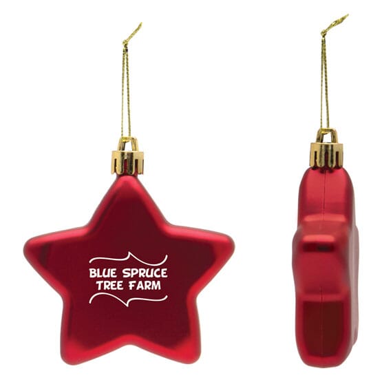 Classic Flat Star Ornament with Logo