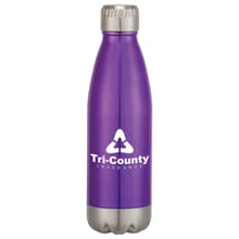 Purple stainless steel insulated water bottle